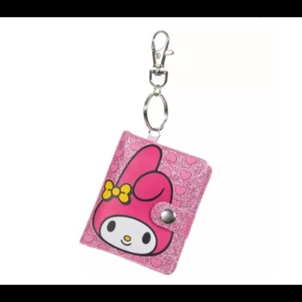 Pink My Melody Card Holder Keychain